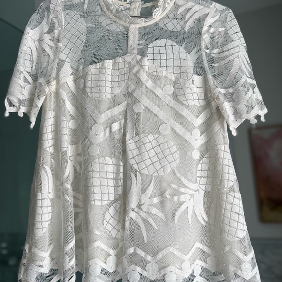 HD in Paris Anthropologie Pineapple Top pina lace 2 - Picture 3 of 13